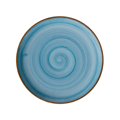 PLATO De Loza COUPE 28.4 Cm Artisan AZUL