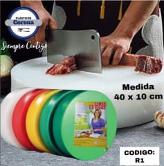 TABLA de PICAR profesional REDONDA 40x10 cm TA-R1 -AMERICAN