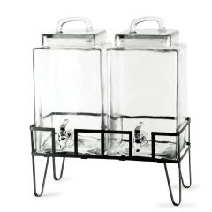 SET de DISPENSADORES x 2 Modelo VENETIAN 316 oz Con Soporte de METAL 0