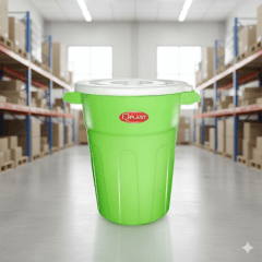 TACHO Plastico COLORES Con Tapa (100 litros) - QUPLAST