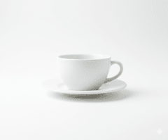 TAZA TE Loza Con Plato 260 cc ACTUALITE Blanco 1