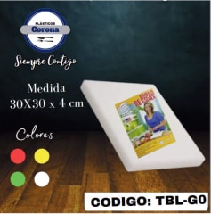 TABLA De PICAR Gruesa Profesional CUADRADA 30x30x4 Cm - TA-GO - AMERICANO 0