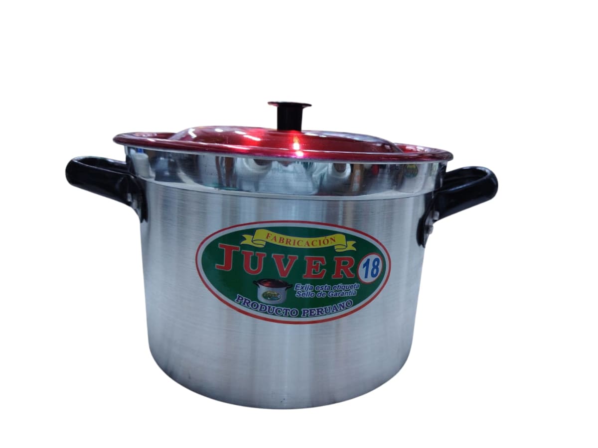 (5) OLLA ALUMINIO RECTA TAPA ROJA - JUVER2