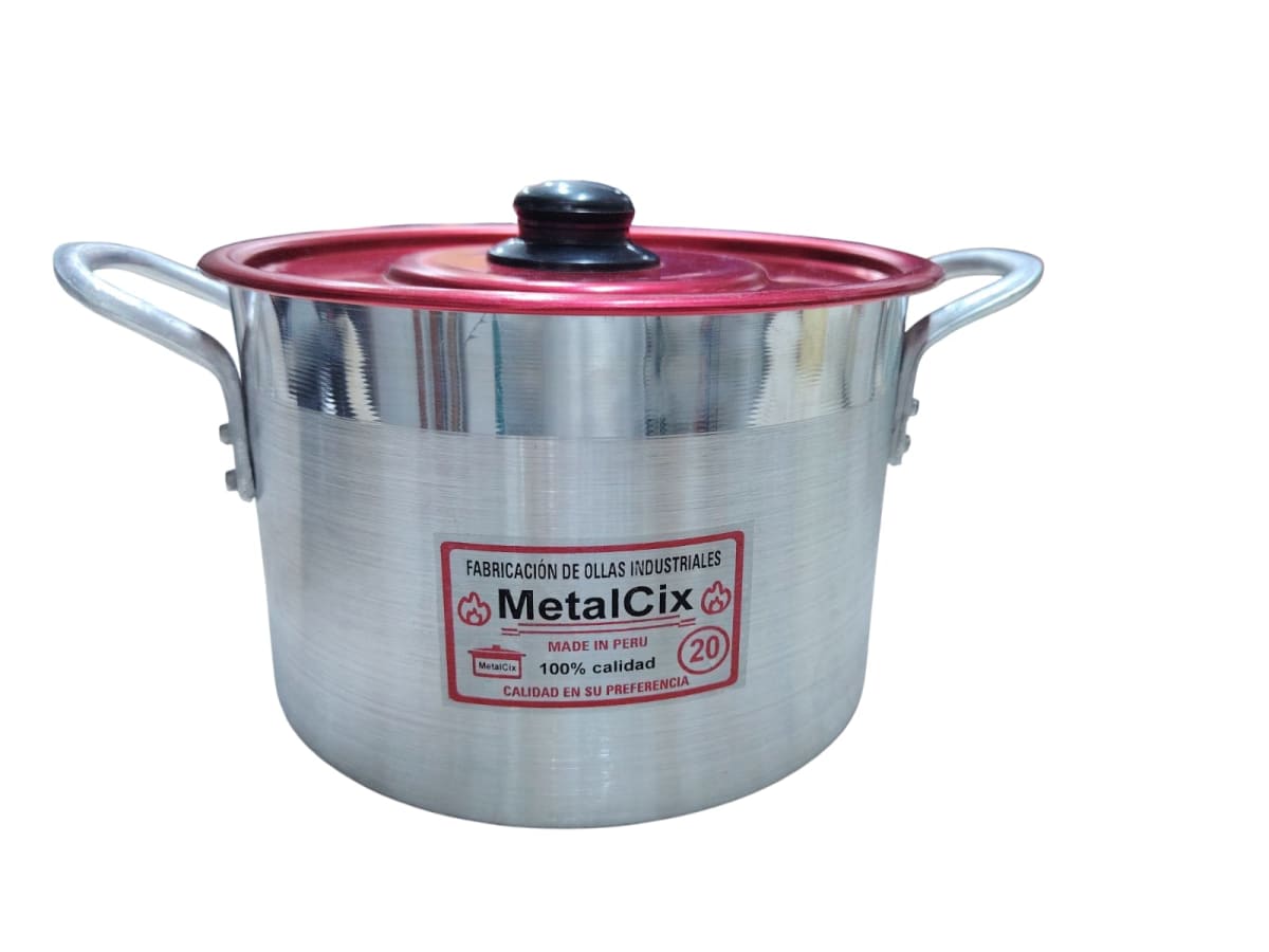 (5) OLLA ALUMINIO RECTA ESPECIAL TAPA PLANA - DEMETAL3