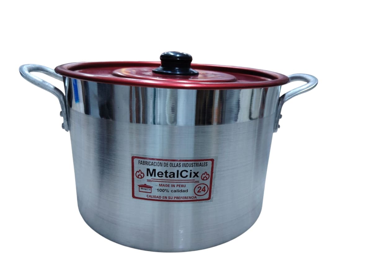 (5) OLLA ALUMINIO RECTA ESPECIAL TAPA PLANA - DEMETAL5