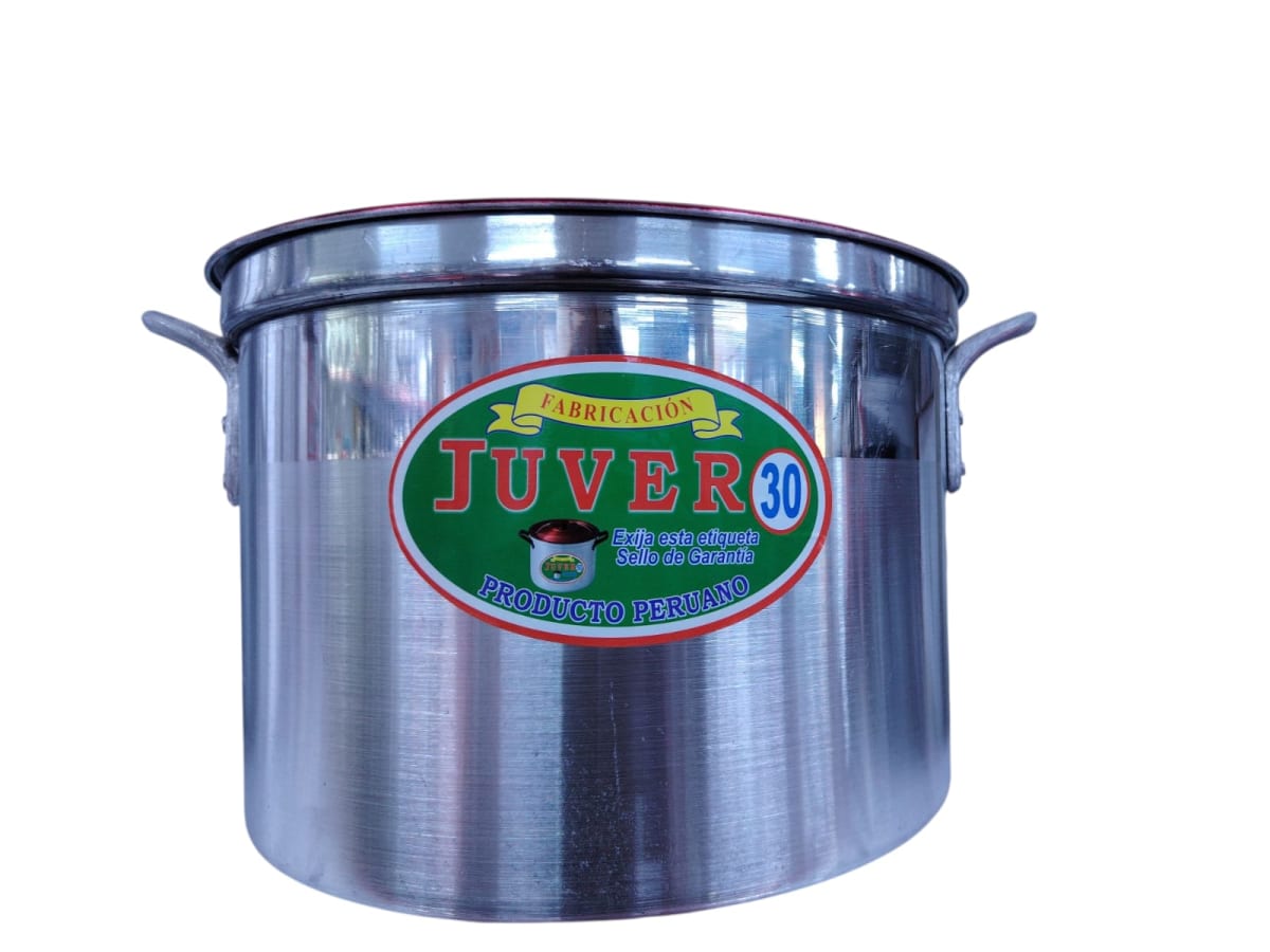 OLLA ALUMINIO RECTA TAPA ROJA  - JUVER2