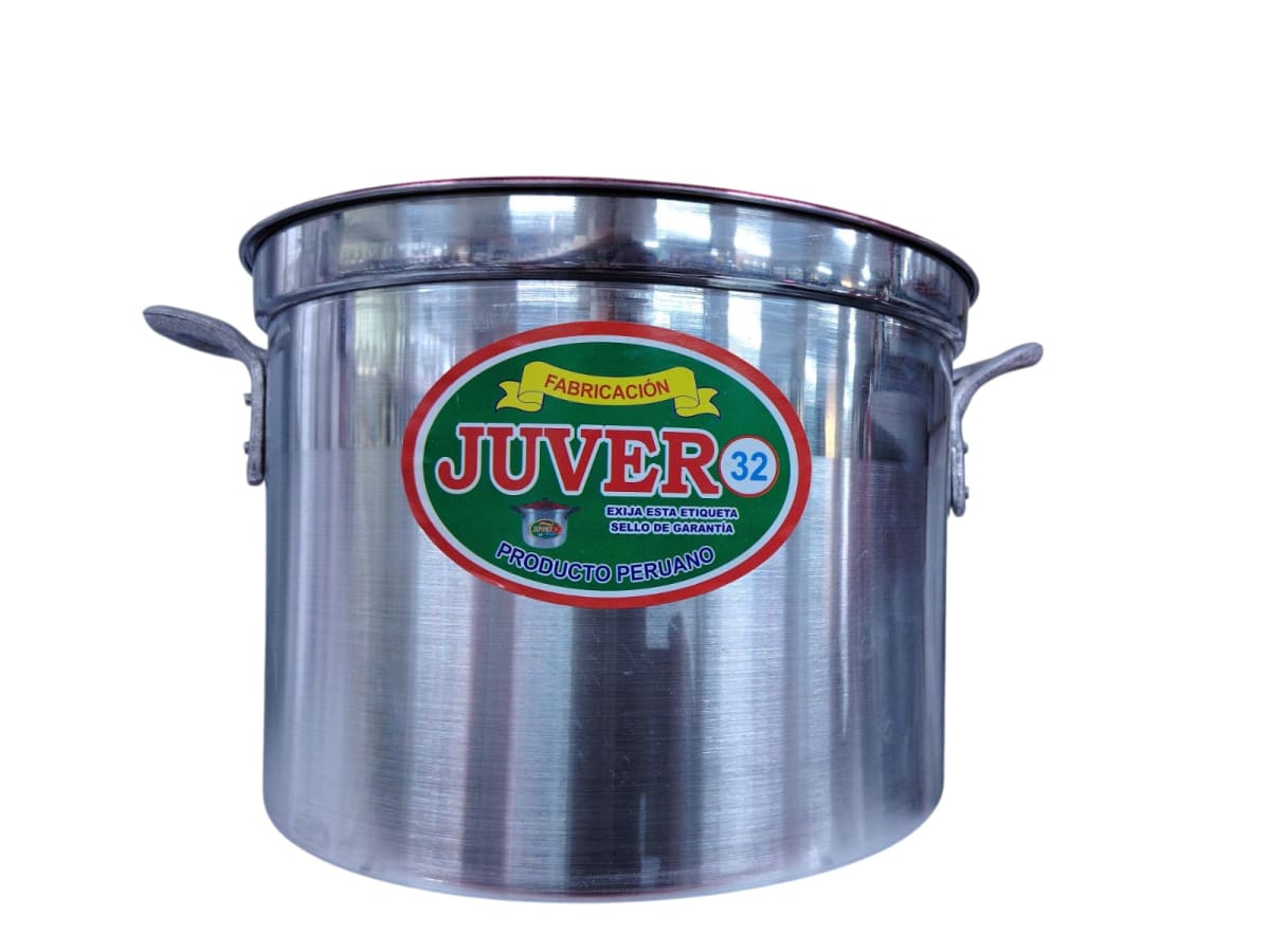 OLLA ALUMINIO RECTA TAPA ROJA  - JUVER3