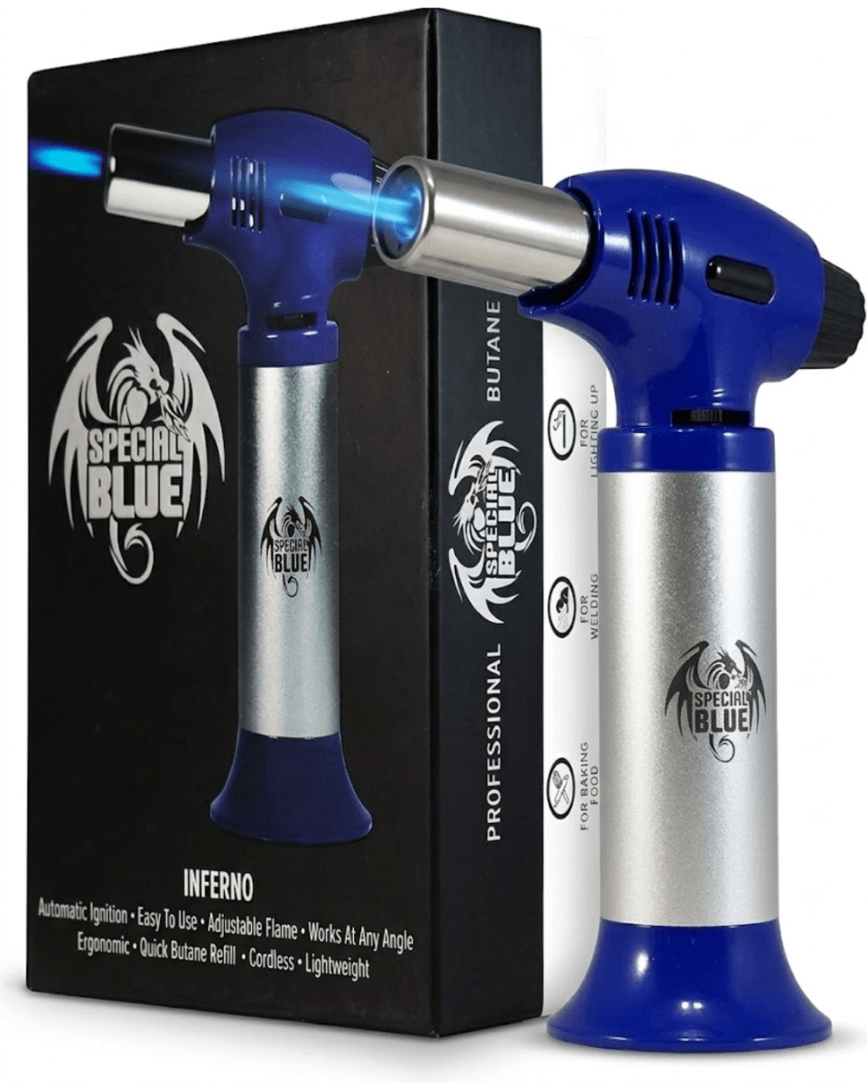 SOPLETE Antorcha Special Blue Modelo Infierno Color Azul + Negro De Alta Cocina3