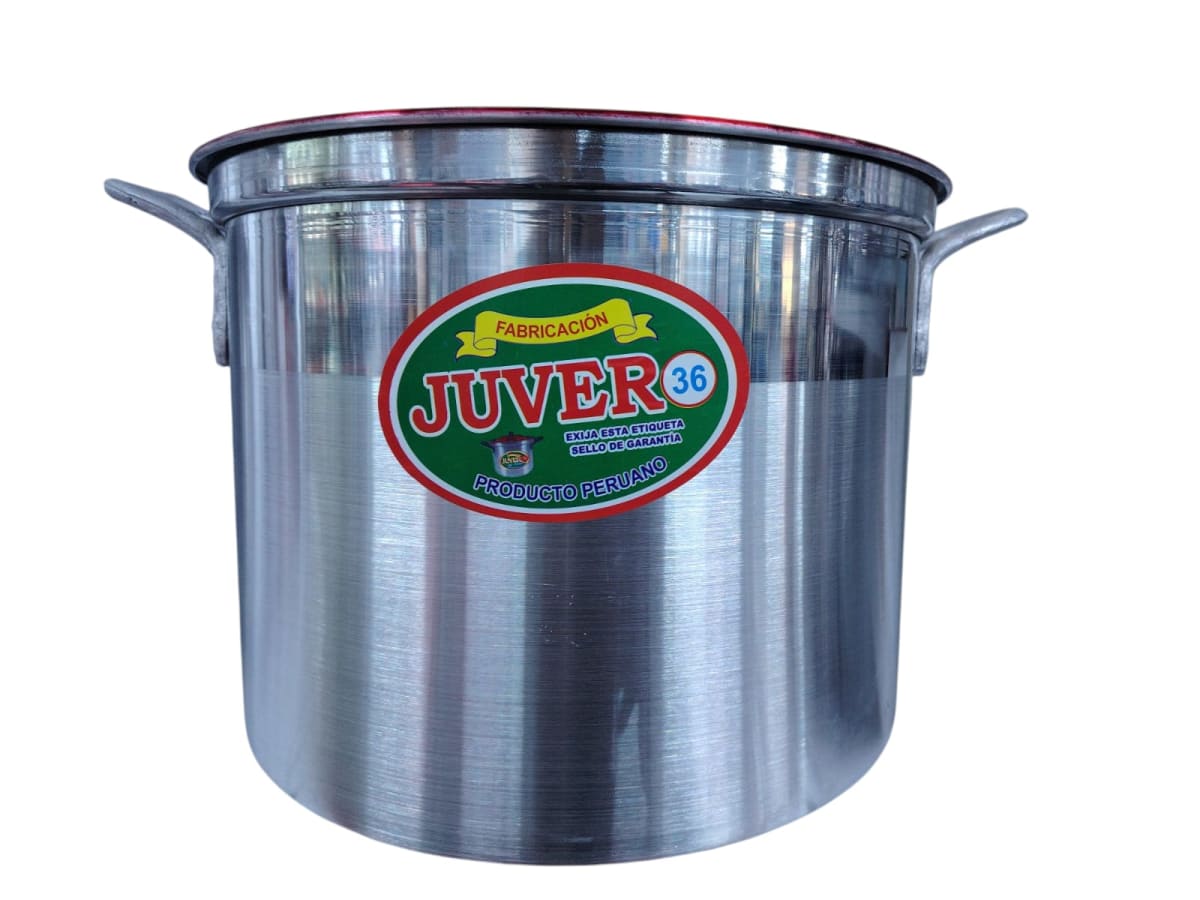 OLLA ALUMINIO RECTA TAPA ROJA  - JUVER4