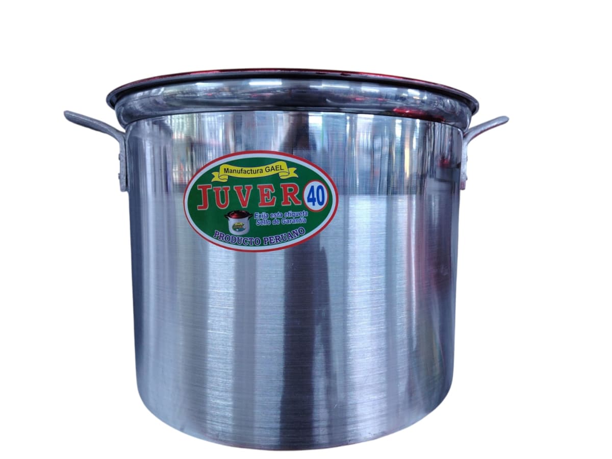 OLLA ALUMINIO RECTA TAPA ROJA  - JUVER5