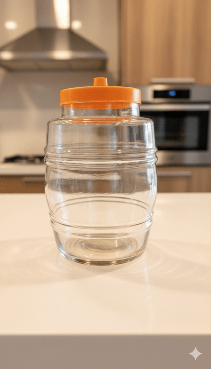 BARRIL De Vidrio  Con Tapa Plastica - NACIONAL1