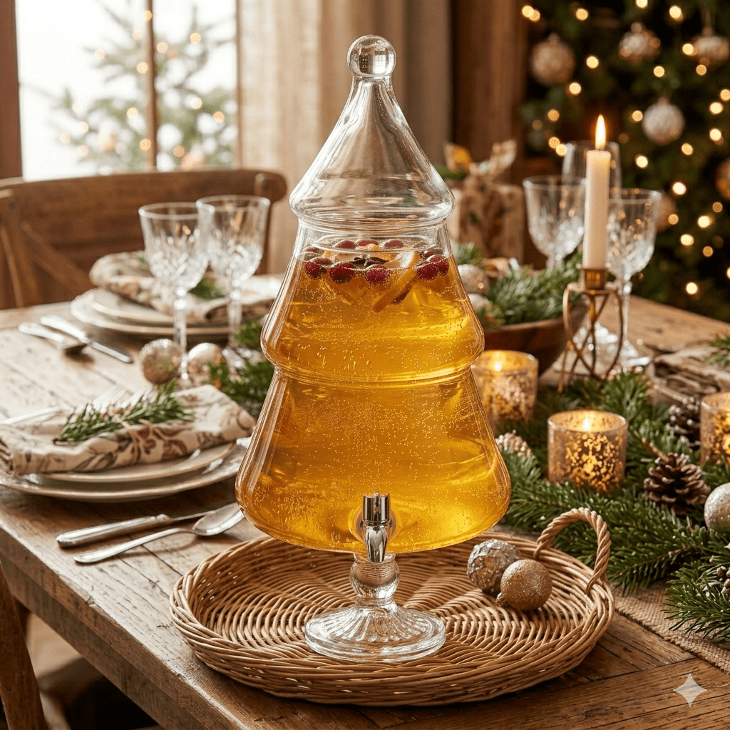 DISPENSADOR de VIDRIO 8 lt Forma de ARBOL Con Caño2