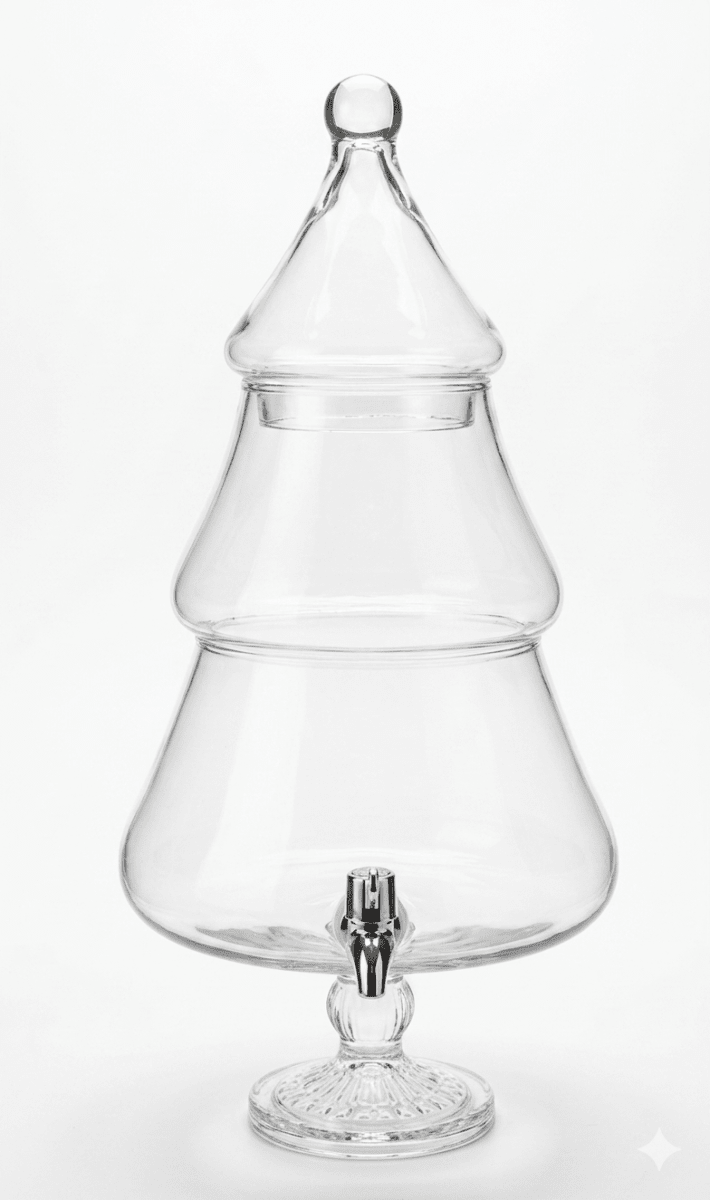 DISPENSADOR de VIDRIO 8 lt Forma de ARBOL Con Caño1