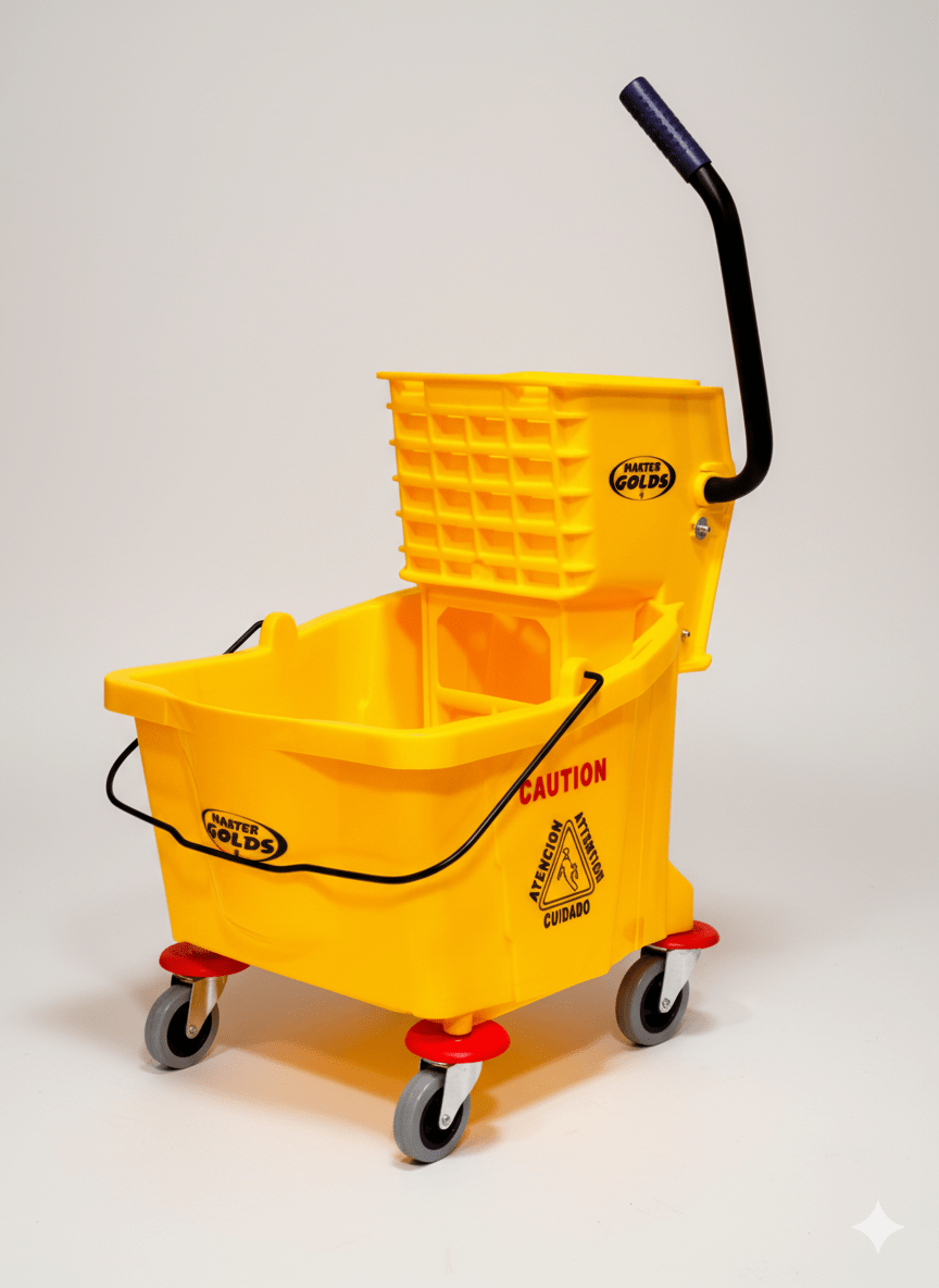 BALDE Plastico PRENSA MOPA Industrial Color Amarillo - PLASTITOP1