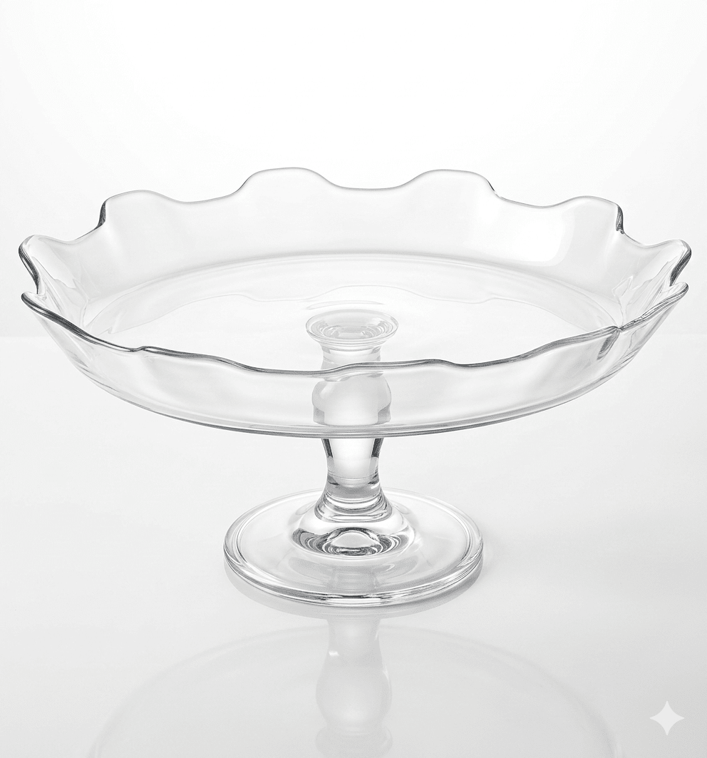 BANDEJA SPLASH Porta Torta ondulada 320 mm Con Pedestal1