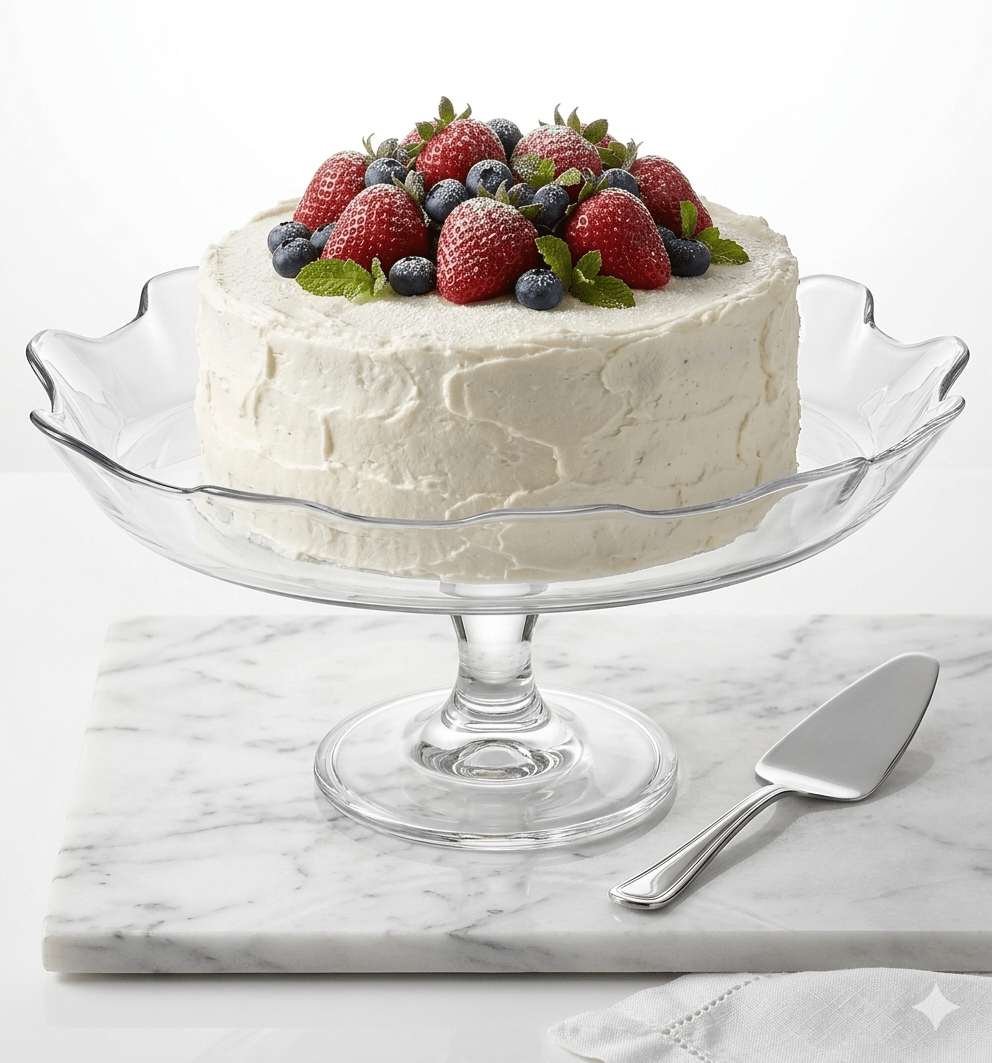 BANDEJA SPLASH Porta Torta ondulada 320 mm Con Pedestal2