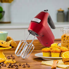 BATIDORA De MANO 300 Watts - BOTON De Un SOLO TOQUE - Roja - OSTER2