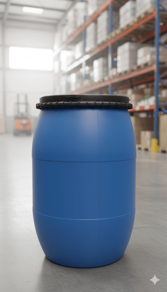 BIDON x 120 Lt Azul Con Suncho y Tapa - PERU1