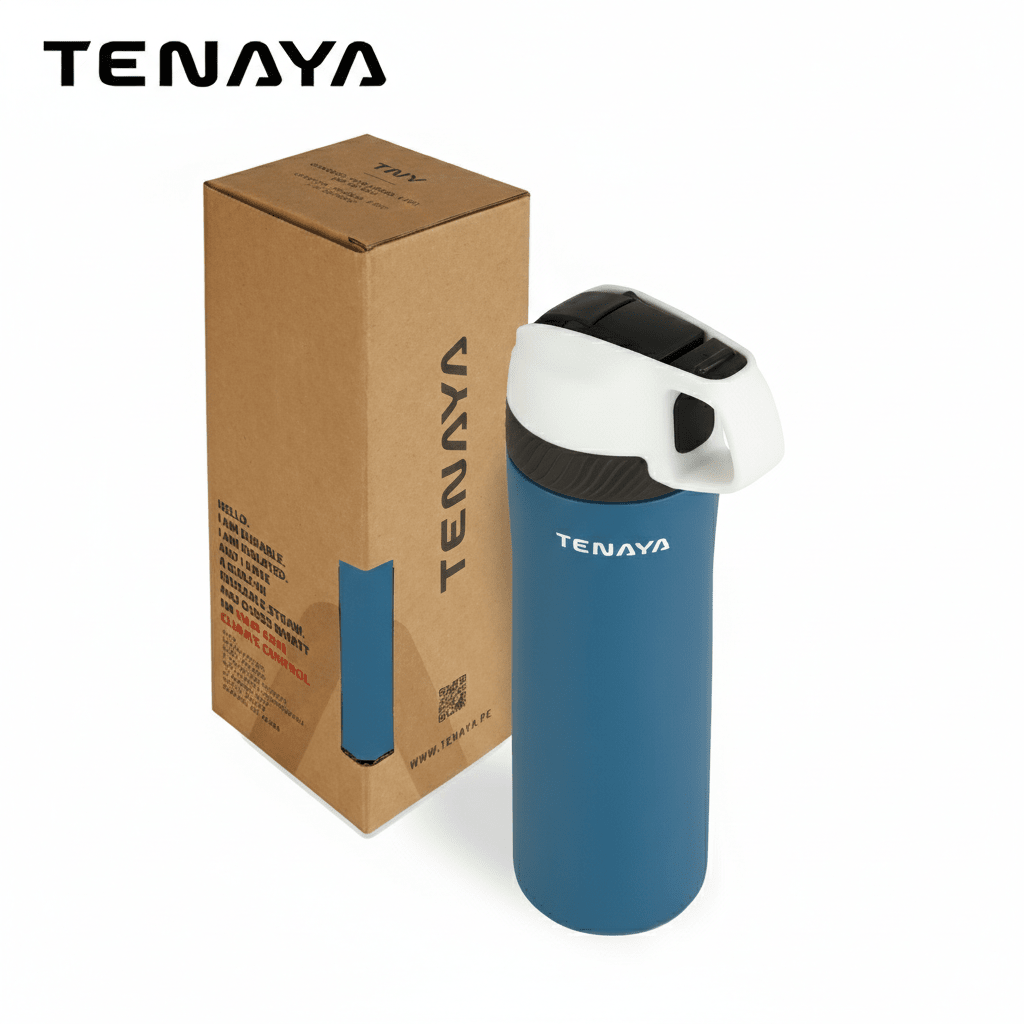 BOTELLA De Acero NADEE 550 ml Azul Marino - Beige - TENAYA4