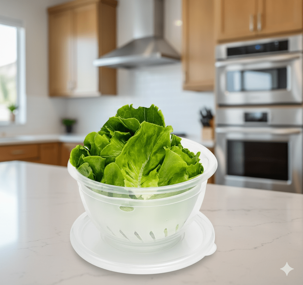 BOWL Plastico GRANDE Con Tapa + ESCURRIDOR - M&R1