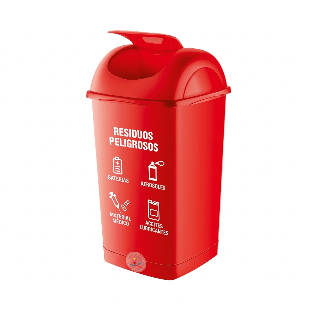 BUZON Plastico Rectangular # 80 Tapa Vaiven ECOLOGICO2