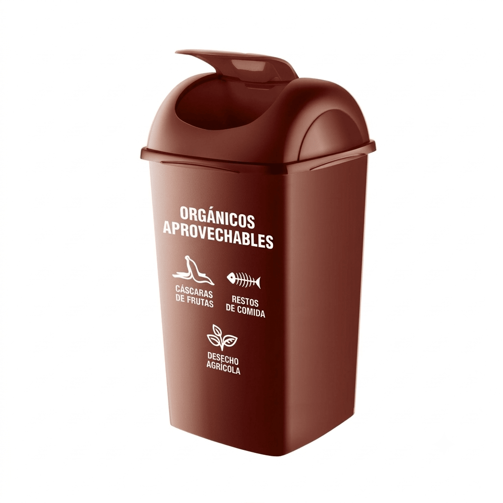 BUZON Plastico Rectangular # 80 Tapa Vaiven ECOLOGICO1