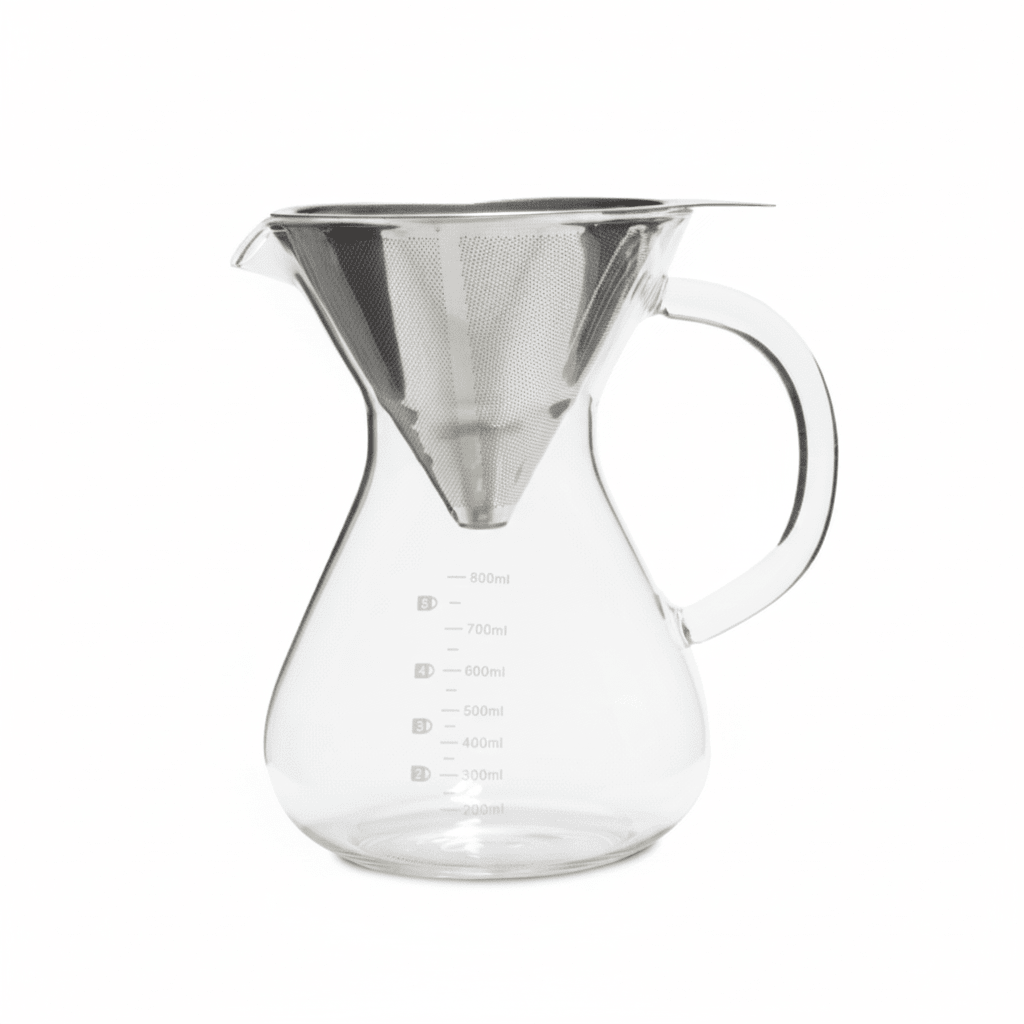 CAFETERA VIDRIO medida/colador BOROSILICATO1