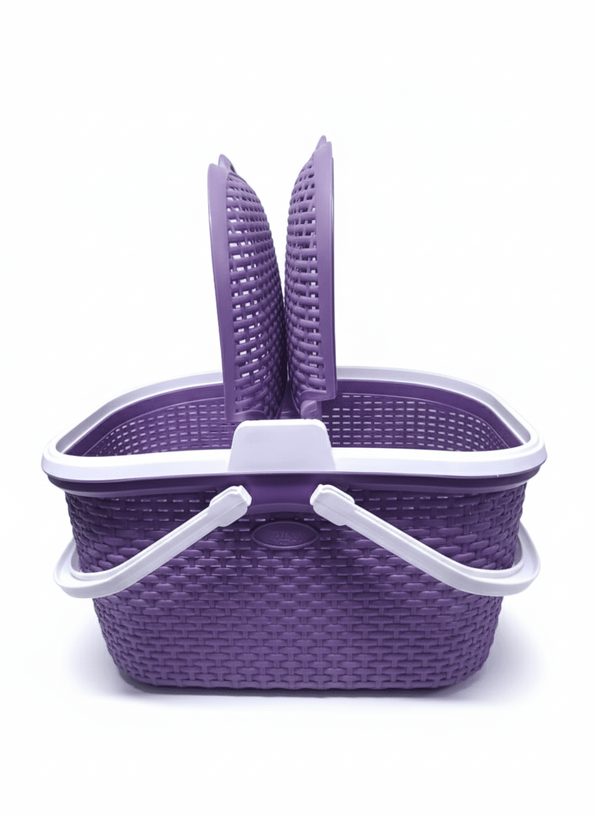 CANASTA TAVARUA Modelo RATAN Doble Tapa - REY3