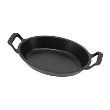 CAZUELA OVALADA DE HIERRO FUNDIDO PRECURADA 21X15CM - VICTORIA1