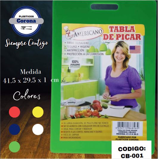 TABLA De PICAR Grande 41.5x29.5 Cm - CB-001 - AMERICANO1