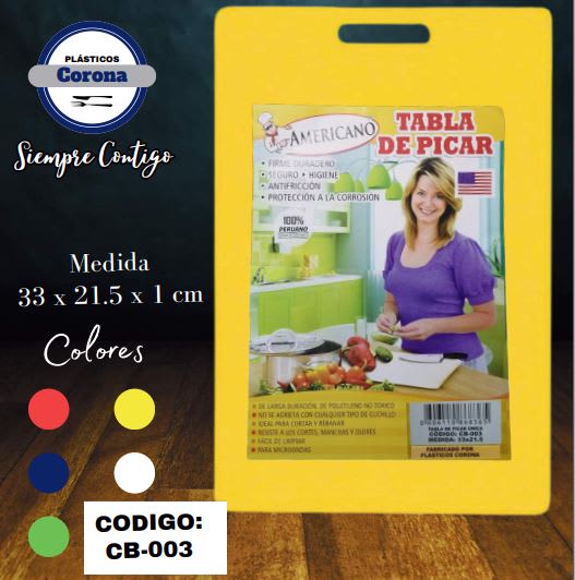 TABLA De PICAR Chica 33x21.5 Cm - CB-003 - AMERICANO2