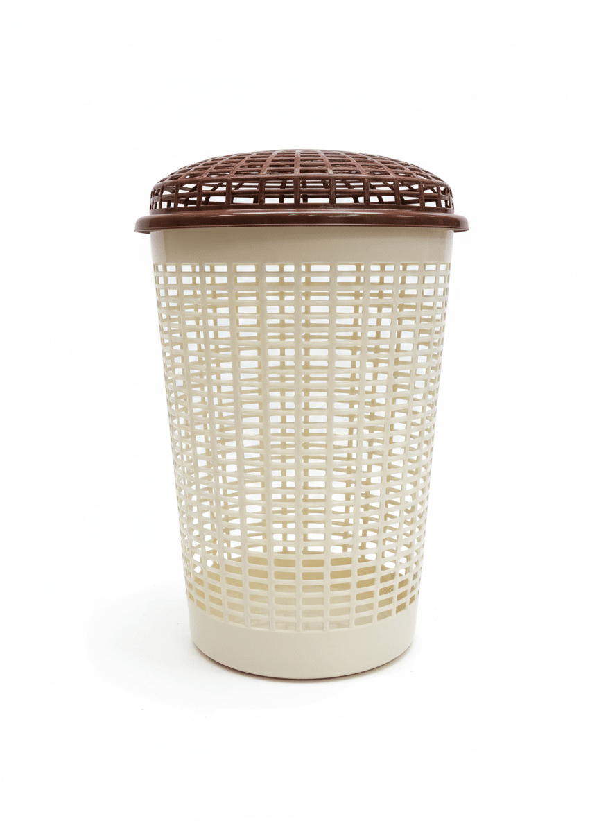 CESTO Plastico REDONDO Con Tapa - QPLAST1