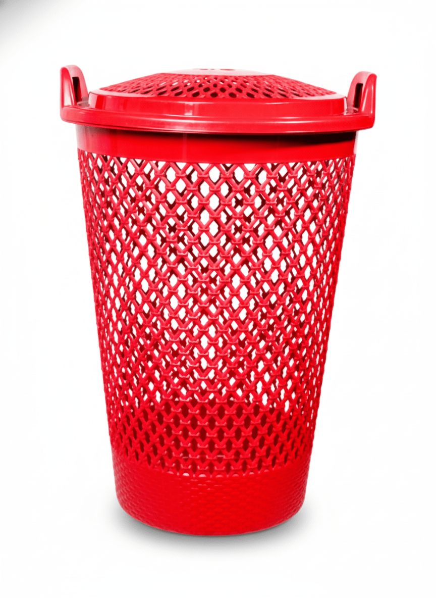 CESTO PLASTICO SAN GABRIEL CON ASA Y TAPA COLORES1