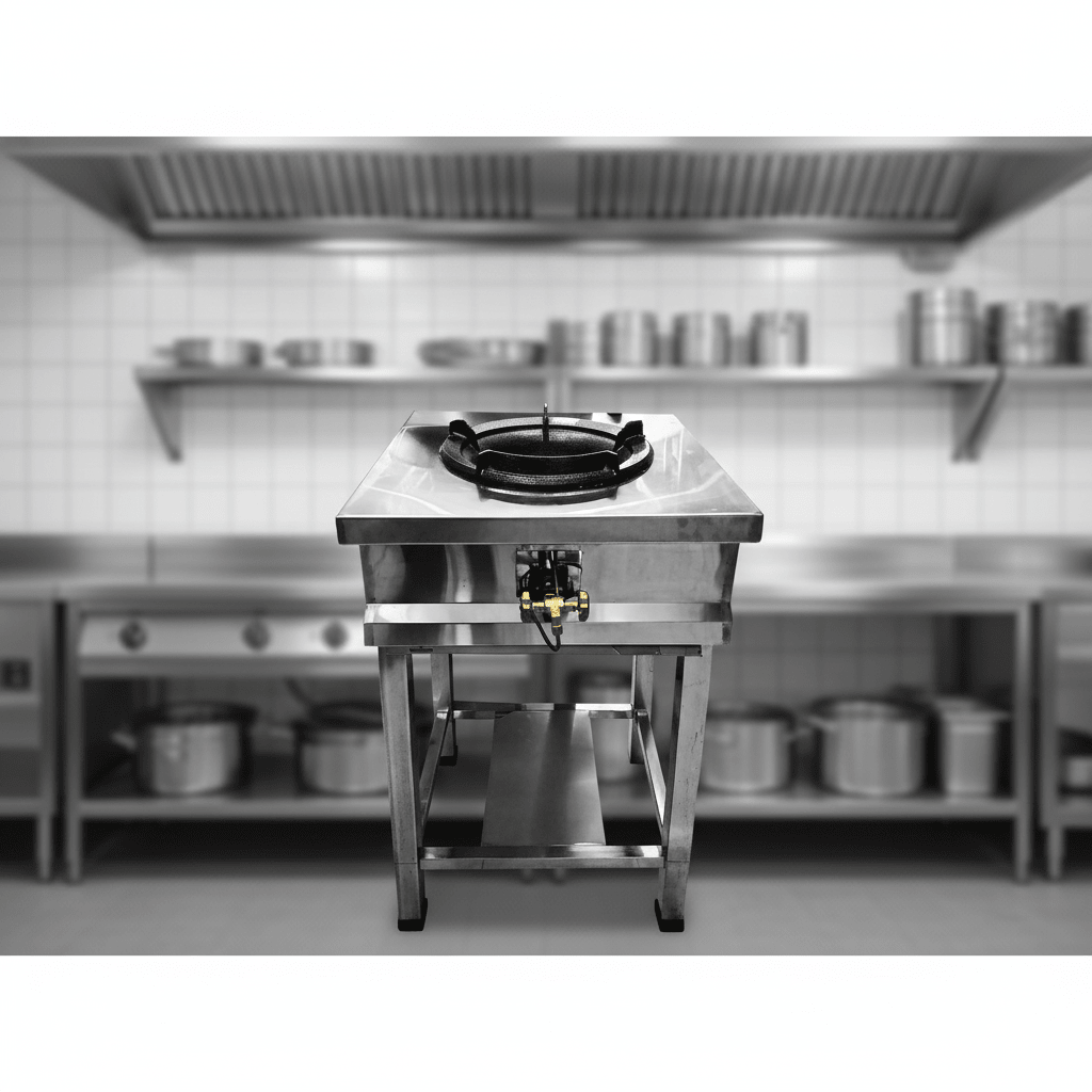 COCINA GAS Total Acero Industrial 1 Hornilla CHIFERA 50x59x85 Cm (40x40)1