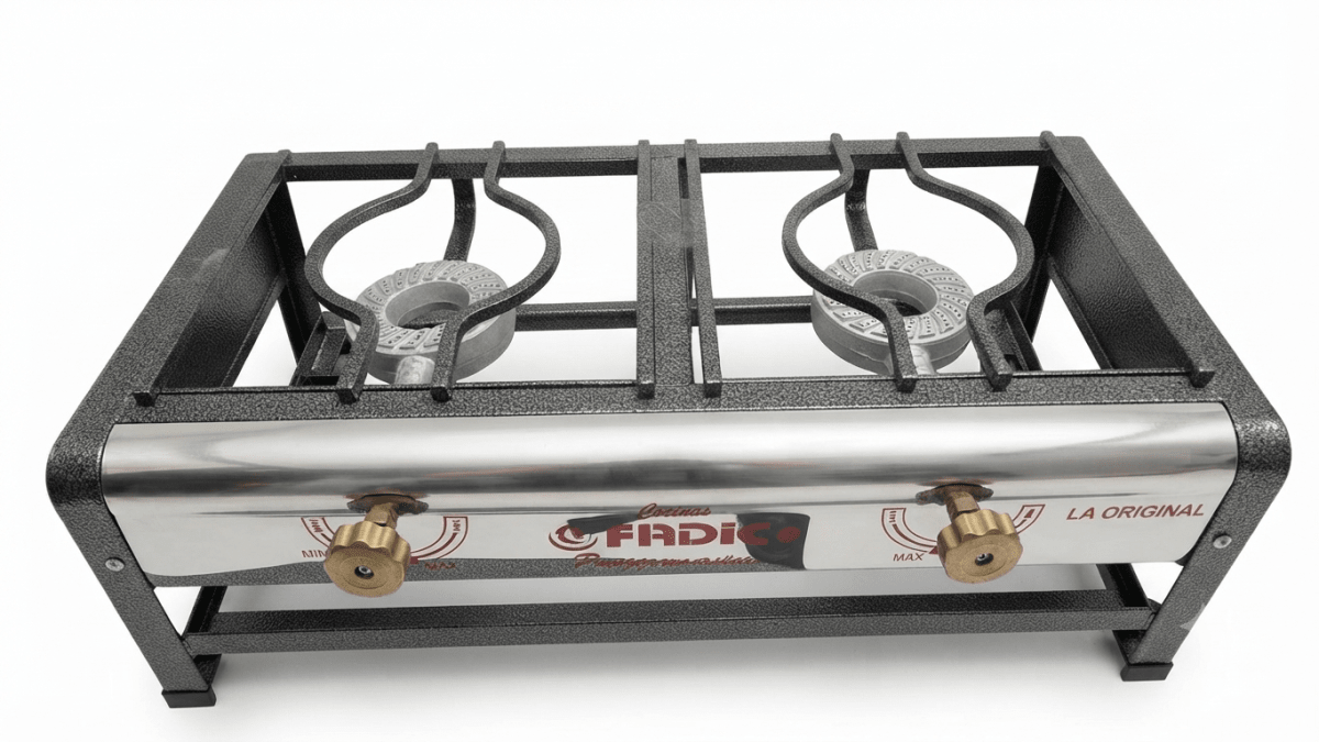 COCINA SEMI-IND 2 Hornillas # 3 MESA LUXE Quemador Aluminio2