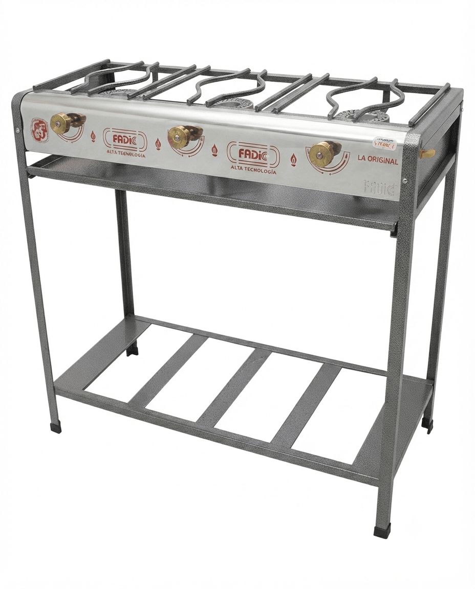COCINA SEMI-IND 3 Hornillas # 3 PIE LUXE Quemador Aluminio1