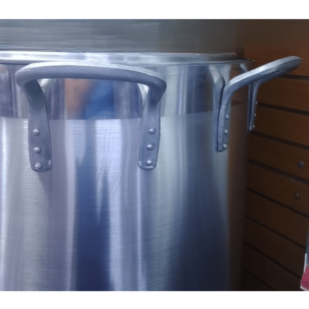 OLLA De Aluminio ESPECIAL # 70 Con 4 Asas 5 mm 220 Litros Con Tapa2