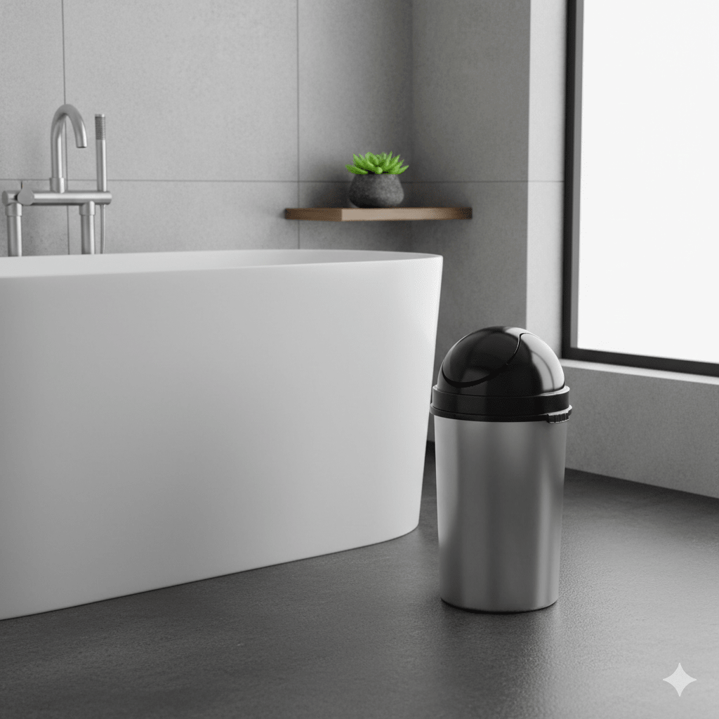 PAPELERA Cosmos # 80 Con Tapa METALIZADA -1