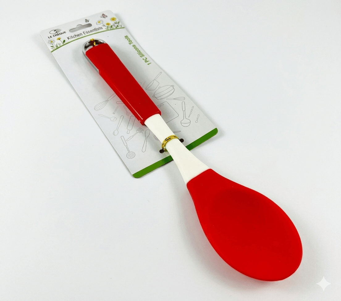 CUCHARA De SILICONA Mango Rojo y Verde2