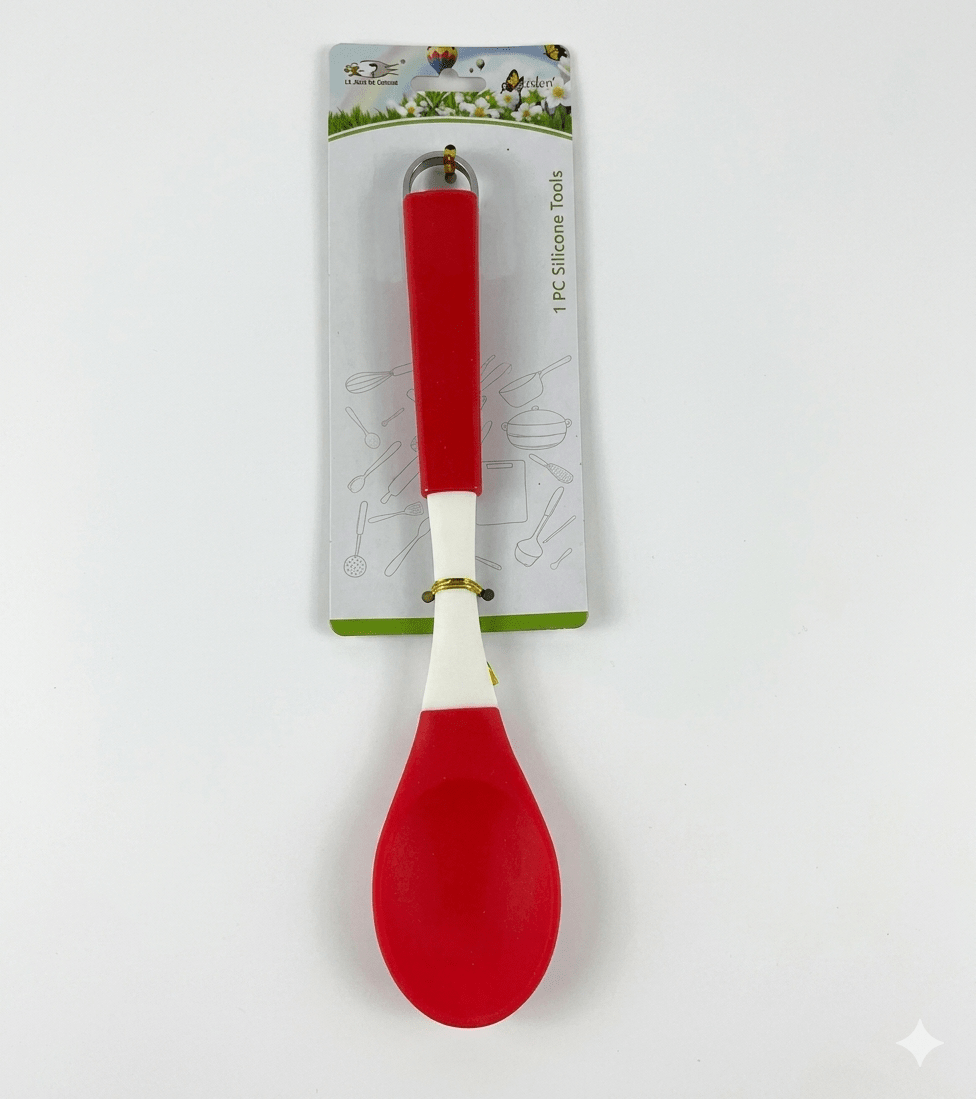 CUCHARA De SILICONA Mango Rojo y Verde3