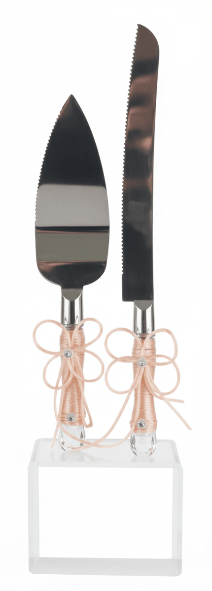 SET De TORTA x 2 Piezas CUCHILLO + ESPATULA Decorado Matrimonio2