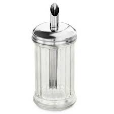 AZUCARERO VIDRIO CON  DOSIFICADOR TAPA ACERO1