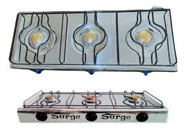 COCINA GAS ACERO 3 Hornillas Sin Tapa - SURGE2
