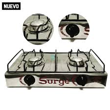 COCINA GAS 2 Hornillas ACERO Sin Tapa - SURGE1