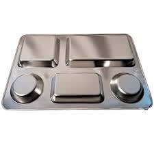 BANDEJA (gamela) ACERO PORTA RACIONES 40X30 0.7MM2