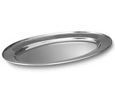 BANDEJA DE ACERO OVALADO  DELUXE 45 Cm - VINOD1