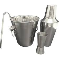 SET De BAR Acero x 4 Pzs (Bald/Coct/Pinz/Onz) VINOD KI-4ECBAR2