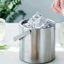 HIELERA Acero Inoxidable DOBLE PARED Con Pinza 15x15 Cm ICHI2