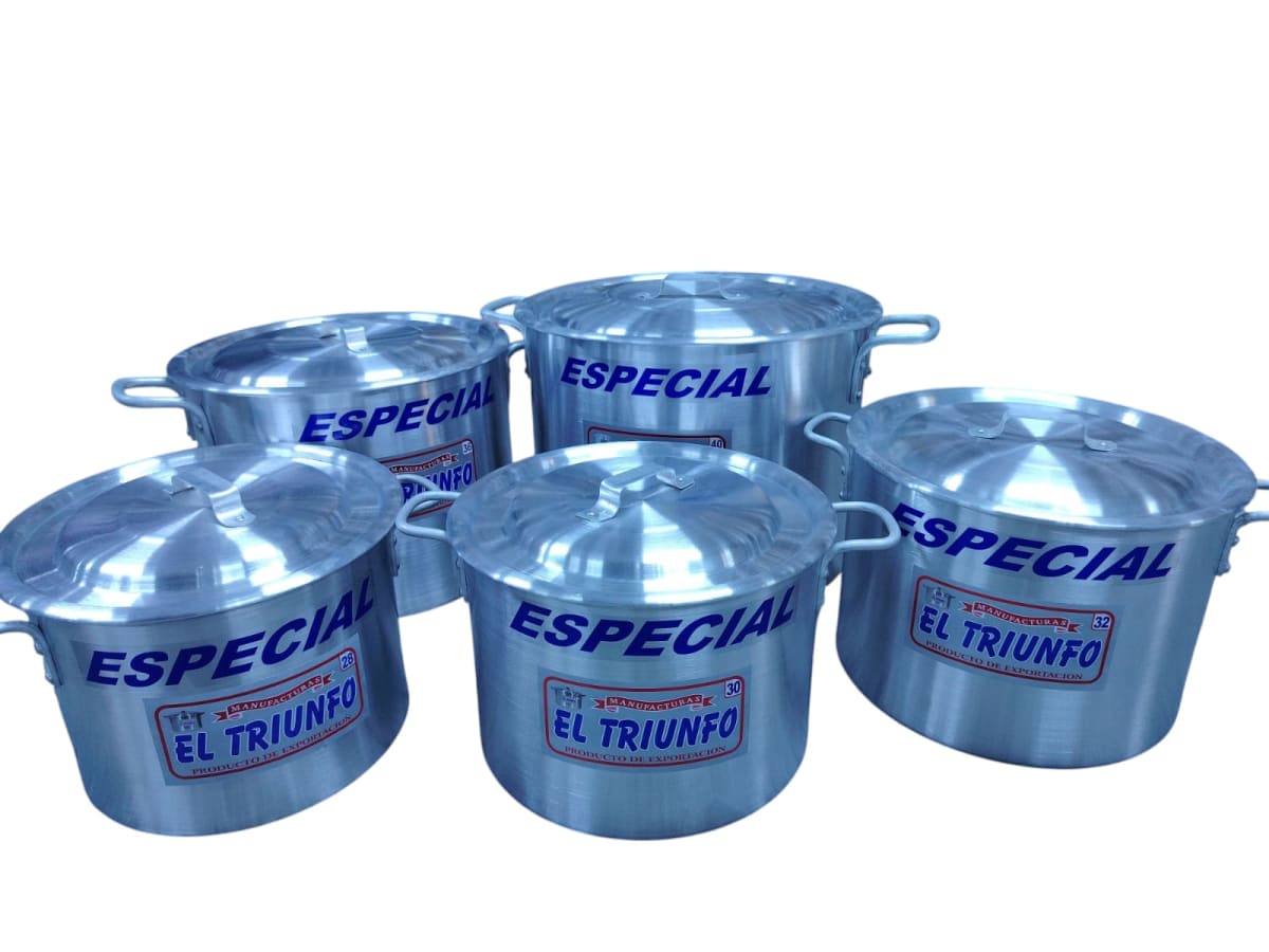 (5)OLLA de ALUMINIO ESPECIAL x 5 PZ ( 28-40) -TRIUNFO1