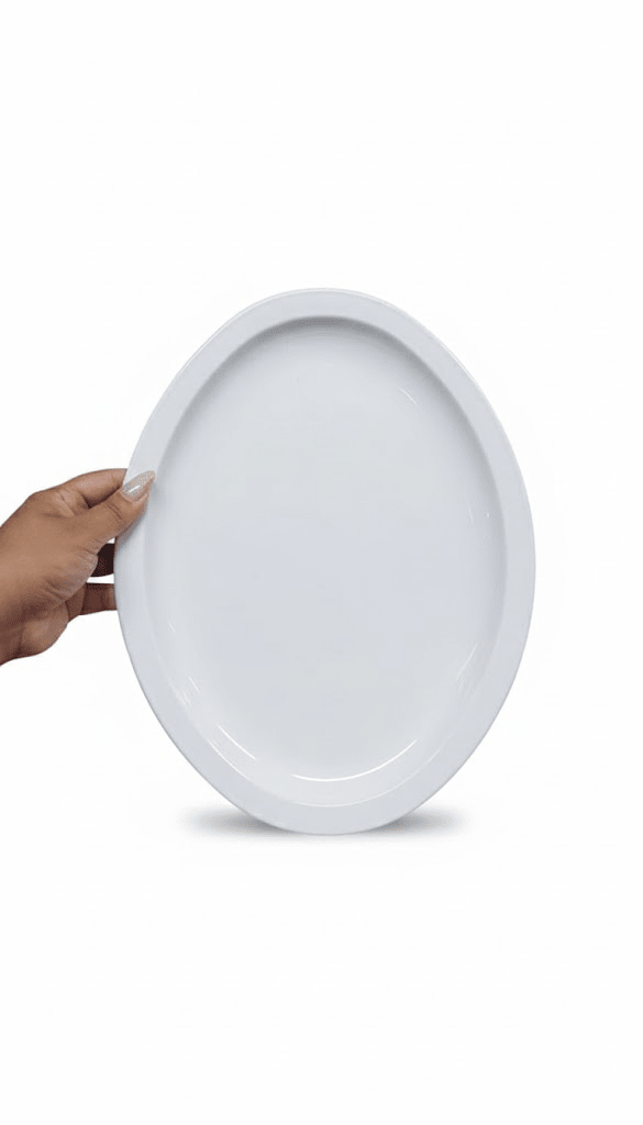 FUENTE Plastica OVALADA Blanca MACISSA # 13.5 - MELAFORM FT135U1